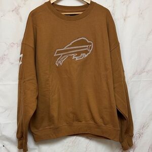 Men's Buffalo Bills Josh Allen Pro Standard Brown Pullover Crewneck Sweatshirt